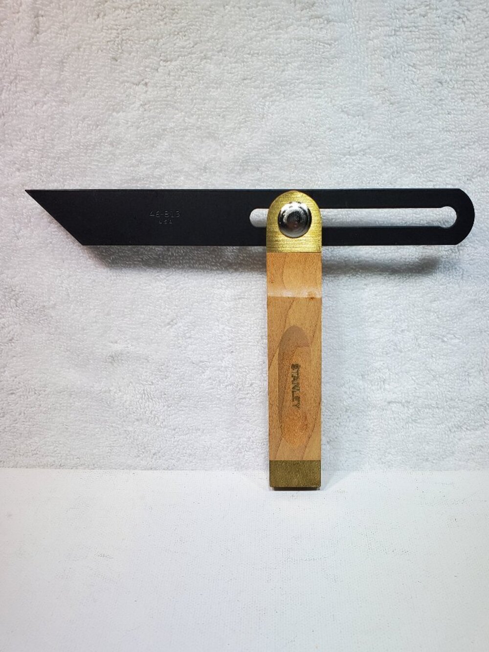 VINTAGE STANLEY 46-813 BEVEL GAUGE WITH 8 INCH BLADE MADE IN USA